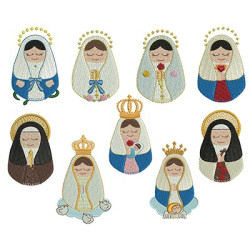 Embroidery Design Package Of 13 Children Santas