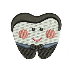 Diseño Para Bordado Niño De Dientes Cute