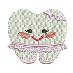 Matriz De Bordado Dente Bailarina Cute