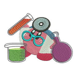 Embroidery Design Chemical Mascot
