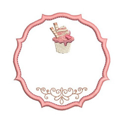 Embroidery Design Custom Frame For Ice Cream 2