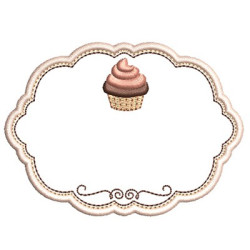 Embroidery Design Custom Frame For Cupcakes