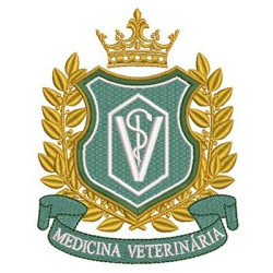 Matriz De Bordado Escudo Medicina Veterinária