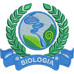 Embroidery Design Shield Biology