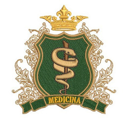 Matriz De Bordado Escudo Medicina 2