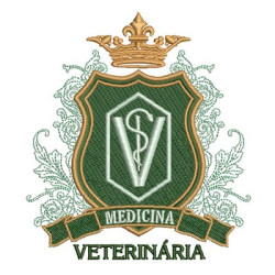 Matriz De Bordado Escudo Medicina Veterinária 3