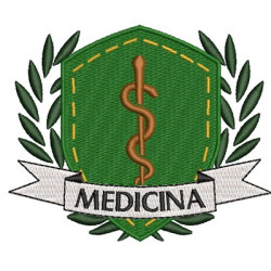Matriz De Bordado Escudo Medicina 3