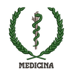 Matriz De Bordado Escudo Medicina 4