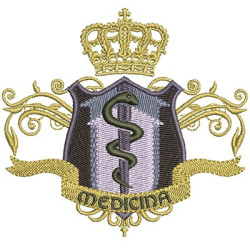Matriz De Bordado Escudo Medicina 5