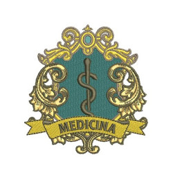 Matriz De Bordado Escudo Medicina 9