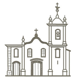Diseño Para Bordado Iglesia Paraty Brazil 4