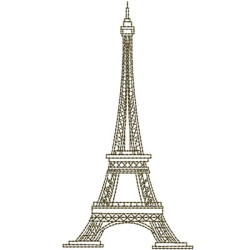 Diseño Para Bordado Torre Eiffel