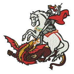 Diseño Para Bordado San Jorge 25 Cm 2