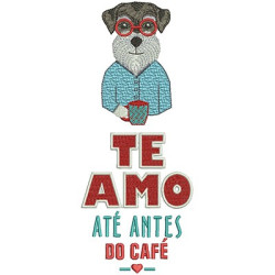 Diseño Para Bordado Amo A Antes De Café
