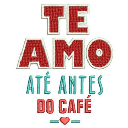 Diseño Para Bordado Amo A Antes De Café 3 Pt