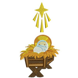 Embroidery Design Jesus In The Manger
