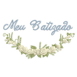 Embroidery Design Branch Of Flowers My Baptism Pt