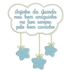 Embroidery Design Cloud With Angel Prayer Of The Guard