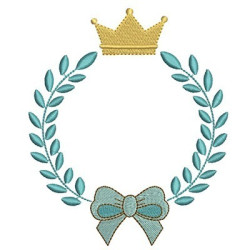 Diseño Para Bordado Marco Acacias Con Lazo 10