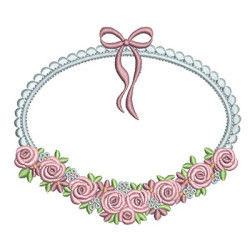 Matriz De Bordado Moldura Floral Aplicada 2