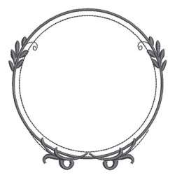 Matriz De Bordado Moldura Redonda Simples 2