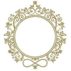 Diseño Para Bordado Marco Provenzal Con Infinito 2