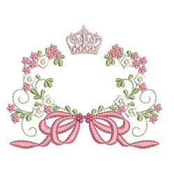 FLORAL FRAME WITH CROWN 4