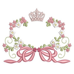 FLORAL FRAME WITH CROWN 5