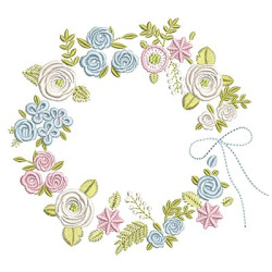 Embroidery Design Floral Frame 13