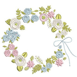 Embroidery Design Floral Frame 14