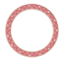 Embroidery Design Round Frame 2