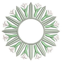Matriz De Bordado Moldura Com Lírios