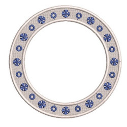 Diseño Para Bordado Moldura Redonda Con Cruce
