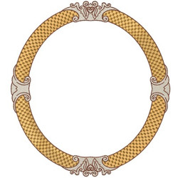 Embroidery Design Baroque Frame