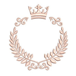 Diseño Para Bordado Marco Acacias Con Corona 14