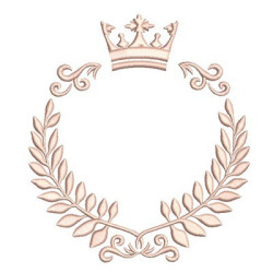 Diseño Para Bordado Marco Acacias Con Corona 15