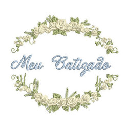 Embroidery Design Branch Of Roses My Baptism 2