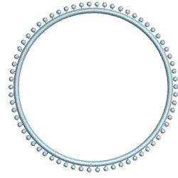 Matriz De Bordado Moldura De Bolinhas 10x10