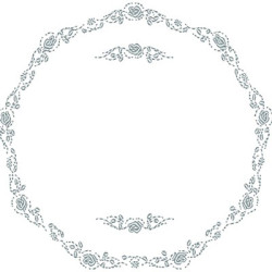 Embroidery Design Delicate Frame 12cm