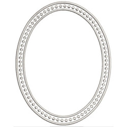 Matriz De Bordado Moldura De Bolinhas Oval