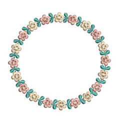 Diseño Para Bordado Marco Floral Cute 5