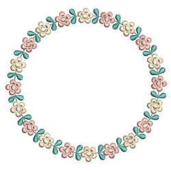 Diseño Para Bordado Marco Floral Cute 6