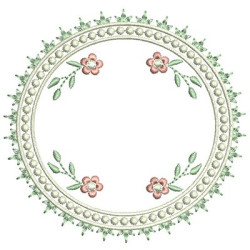 Diseño Para Bordado Marco Floral Cute 7