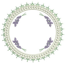 Matriz De Bordado Moldura Lavanda Cute