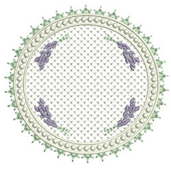 Matriz De Bordado Moldura Lavanda Cute 2