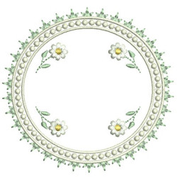 Embroidery Design Frame Daisy Cute 2