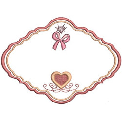 Matriz De Bordado Moldura Com Diamante E Laço