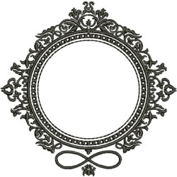 Diseño Para Bordado Marco Con 9 Cm Con Infinito