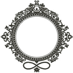 Diseño Para Bordado Marco Con Infinito 14 Cm
