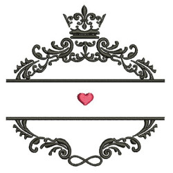 Embroidery Design Wedding Monogram 1